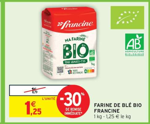 Farine De Blé Bio Francine