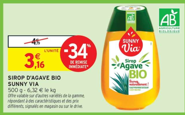 Sirop d'Agave Bio Sunny Via
