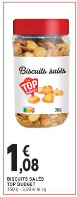 BISCUITS SALÉS TOP BUDGET