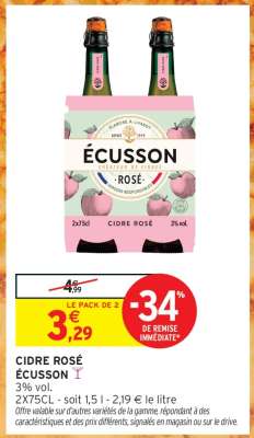 CIDRE ROSÉ ÉCUSSON