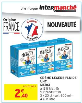 CRÈME LÉGÈRE FLUIDE UHT MERCI