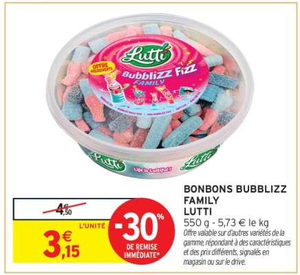BONBONS BUBBLIZZ FAMILY LUTTI