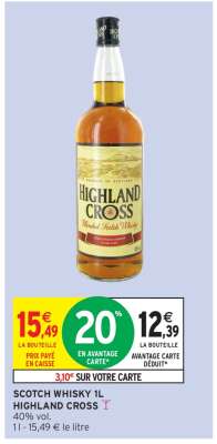 SCOTCH WHISKY 1L HIGHLAND CROSS