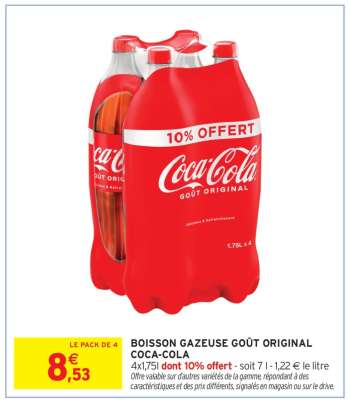 BOISSON GAZEUSE GOÛT ORIGINAL COCA-COLA