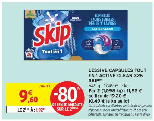 Skip Tout en 1 Active Clean X26