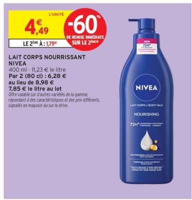 Lait Corps Nourrissant Nivéa