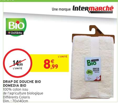 DRAP DE DOUCHE BIO DOMEDIA BIO