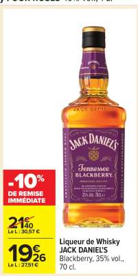 Liqueur de Whisky JACK DANIEL'S