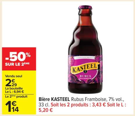Bière Kasteel Rubus Framboise