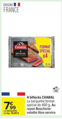 4 Biftecks CHARAL