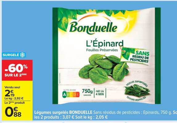 Légumes surgelés BONDUELLE