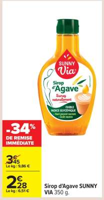 Sirop d'Agave SUNNY VIA 350 g