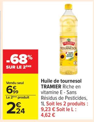 Huile de tournesol TRAMIER