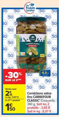 Cornichons Extra-Fins Carrefour Classic