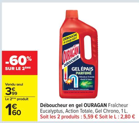 Déboucheur en gel OURAGAN