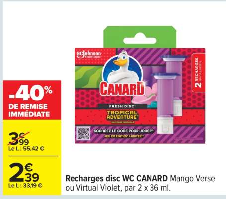 Recharges disc WC CANARD