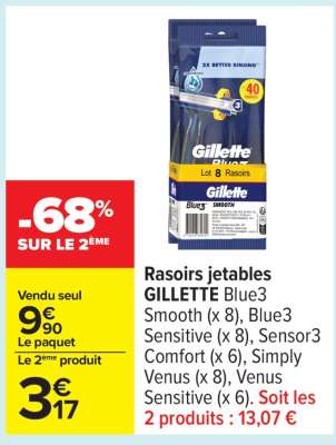 Rasoirs jetables GILLETTE Blue3