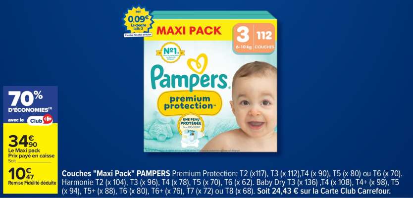 Pampers Premium Protection Maxi Pack