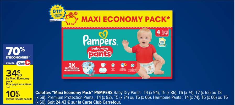 Pampers Maxi Economy Pack