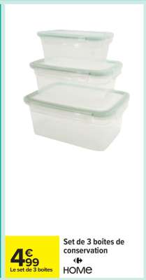 Set de 3 boites de conservation