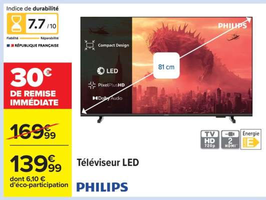 Téléviseur LED Philips