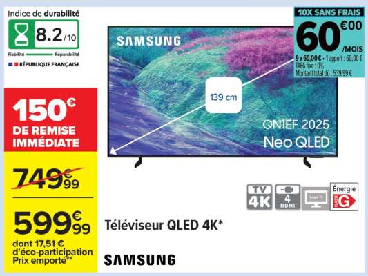 Téléviseur QLED 4K