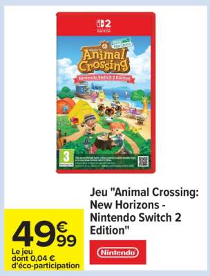Jeu "Animal Crossing: New Horizons - Nintendo Switch 2 Edition"