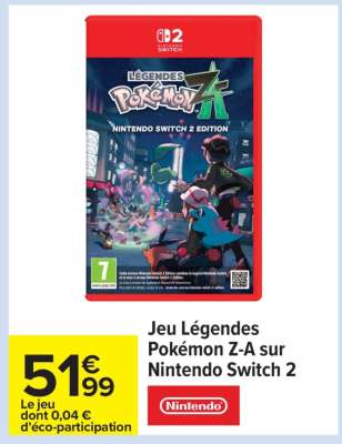 Jeu Légendes Pokemon Z-A sur Nintendo Switch 2