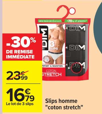 Slips homme "Coton stretch"