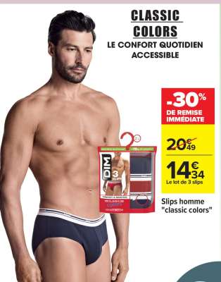Slips homme "classic colors"