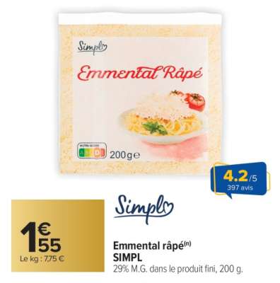 Emmental râpé SIMPL