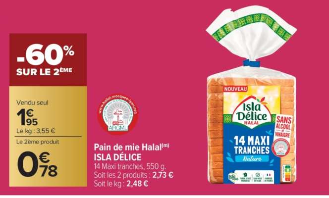 Pain de mie Halal ISLA DÉLICE