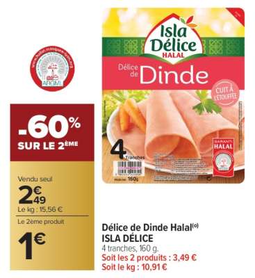 DÉLICE DE DINDE HALAL
