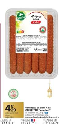 6 merguez de boeuf Halal