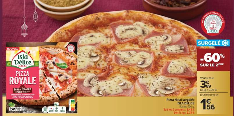 Pizza Halal surgelée ISLA DELICE