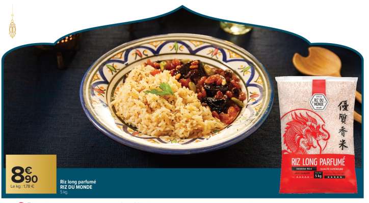 Riz long parfumé