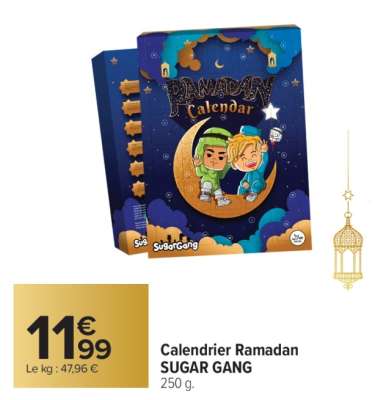Calendrier Ramadan SUGAR GANG