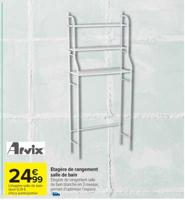 Étagère de rangement salle de bain