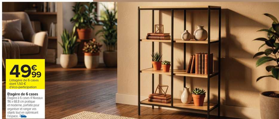 Étagère de 6 Cases