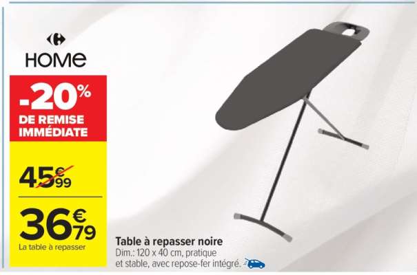 Table à repasser noire