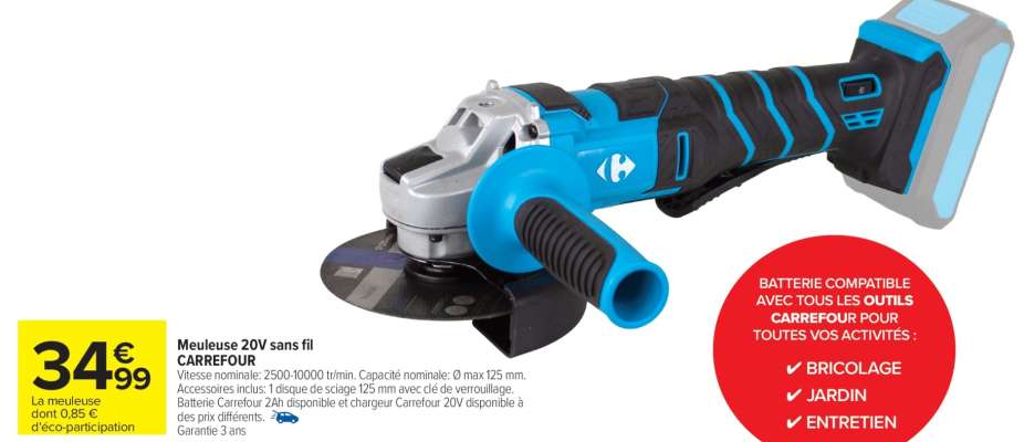 Meuleuse 20V sans fil