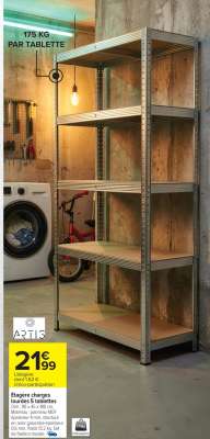 ARTIS Étagère charges lourdes 5 tablettes