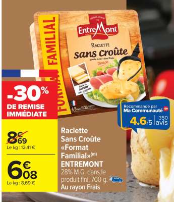 Raclette Sans Croûte «Format Familial»