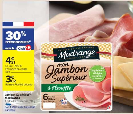 Jambon Supérieur® MADRANGE