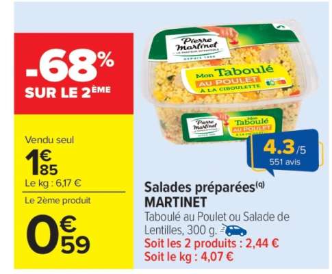Salades préparées MARTINET