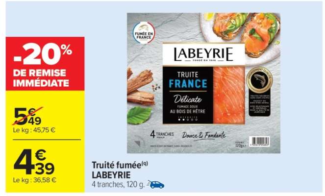 TRUITE FUMÉE "LABEYRIE"