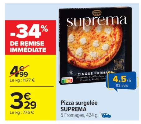 Pizza surgelée SUPREMA