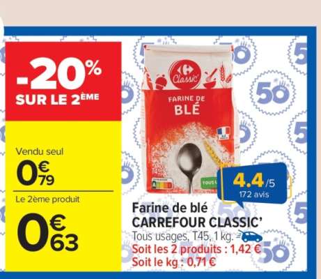 Farine de Blé Carrefour Classic