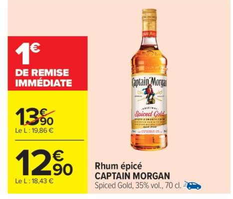 Rhum épicé CAPTAIN MORGAN