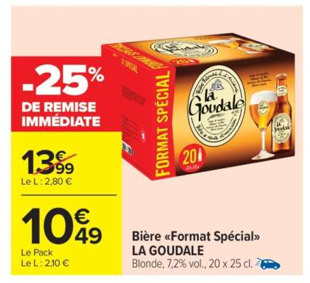 Bière "Format Spécial" LA GOUDALE